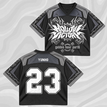 ATEEZ Golden Hour Part 6 Tour Mixed Mesh Jersey Hollow Victory For ATINY Fans
