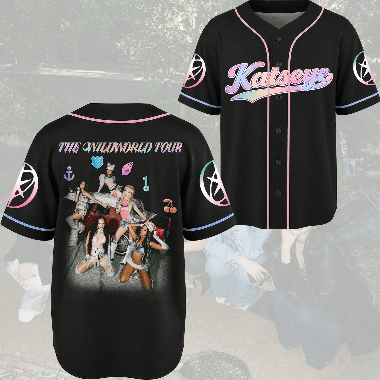 Colorful Katseye The WildWorld Tour Baseball Jersey Gift For Fans