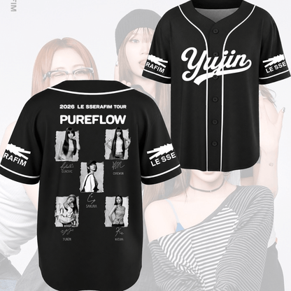 GlowUp Pureflow World Tour Le Sserafim  Baseball Jersey