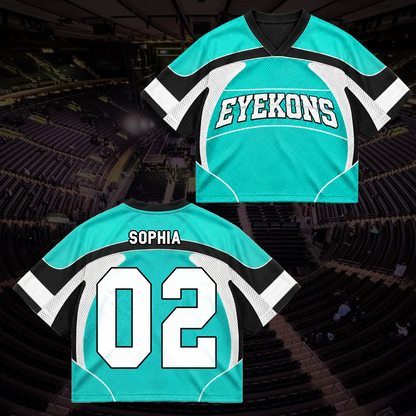 Grit Sporty Tribal Wave Eyekons Mixed Mesh Jersey Gift for Fans