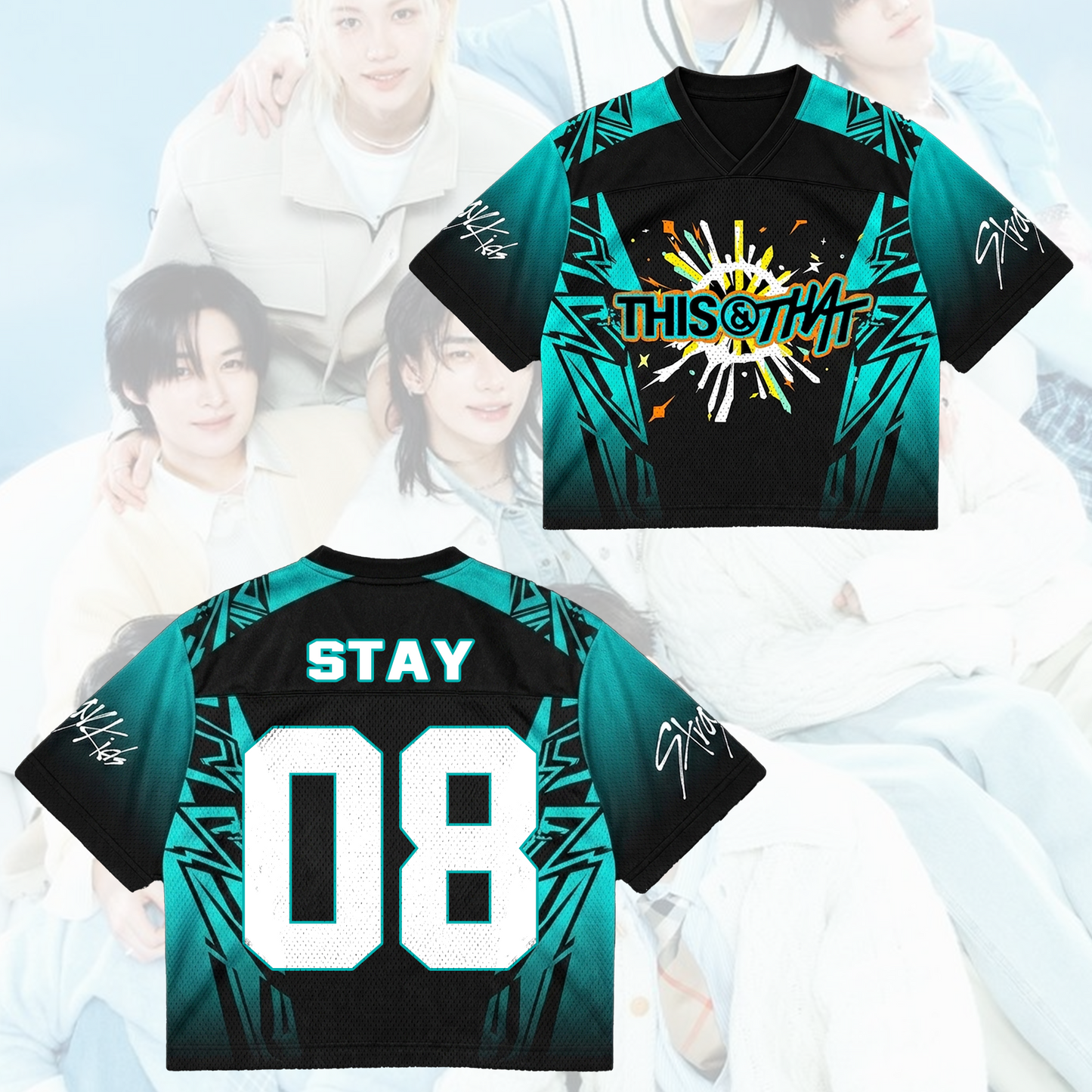 Sporty Stray Kids This & That Mixed Mesh Jersey Gifts For Fans