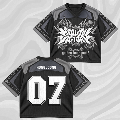 ATEEZ Golden Hour Part 6 Tour Mixed Mesh Jersey Hollow Victory For ATINY Fans