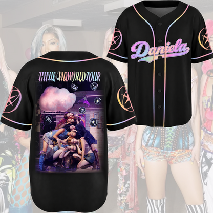 Glow Katseye The Wildworld Tour 2026 Baseball Jersey Fan Edtion