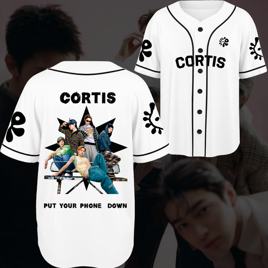 CORTIS Put Your Phone Down Baseball Jersey Kpop Concert Outfit Merch Fan Edition