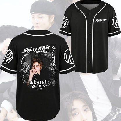 Stray Kids Run It World Tour Baseball Jersey Edgy Streetwear Gift For Fans