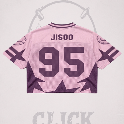 Chic Jisoo Click Album Mixed Mesh Jersey BLACKPINK Fan Gift for Blink
