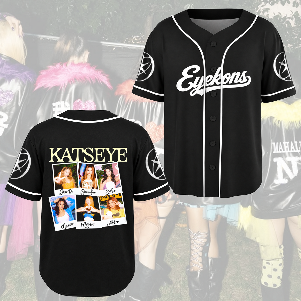 Katseye The Wild Tour Polaroid Vintage Baseball Jersey Gift for Fans