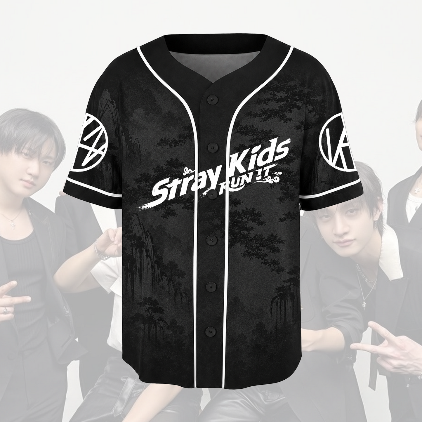 Stray Kids Run It Concert Baseball Jersey Vintage Hip Hop Style Gift For Stay