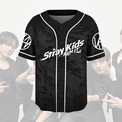 Stray Kids Run It Concert Baseball Jersey Vintage Hip Hop Style Gift For Stay