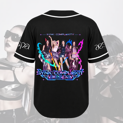 Aespa Synk Complexity Tour Vaporwave  Baseball Jersey Gift For Fans