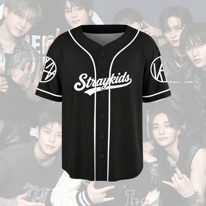 Stray Kids Vintage Baseball Jersey Run It Merch Fan STAY Gift