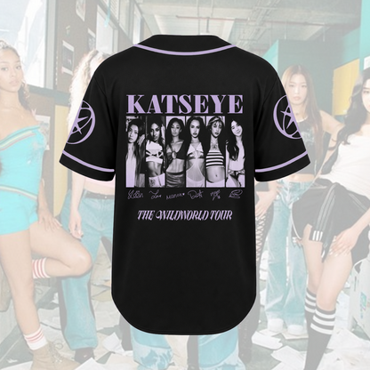 KATSEYE The Wildworld Tour Baseball Jersey Signatures Concert Merch Gift For Fans