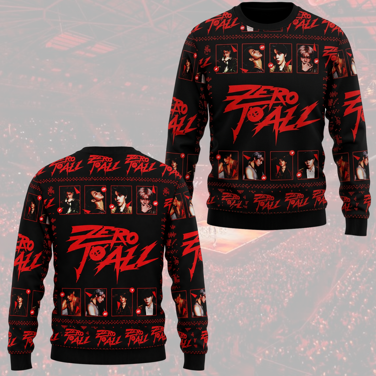 Dramatic ATEEZ Zero To All World Tour  Ugly Christmas Sweater For Atiny