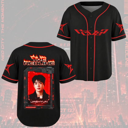 NCT 127 The Redline Tour Cyber Grunge Baseball Jersey Gift For Fans