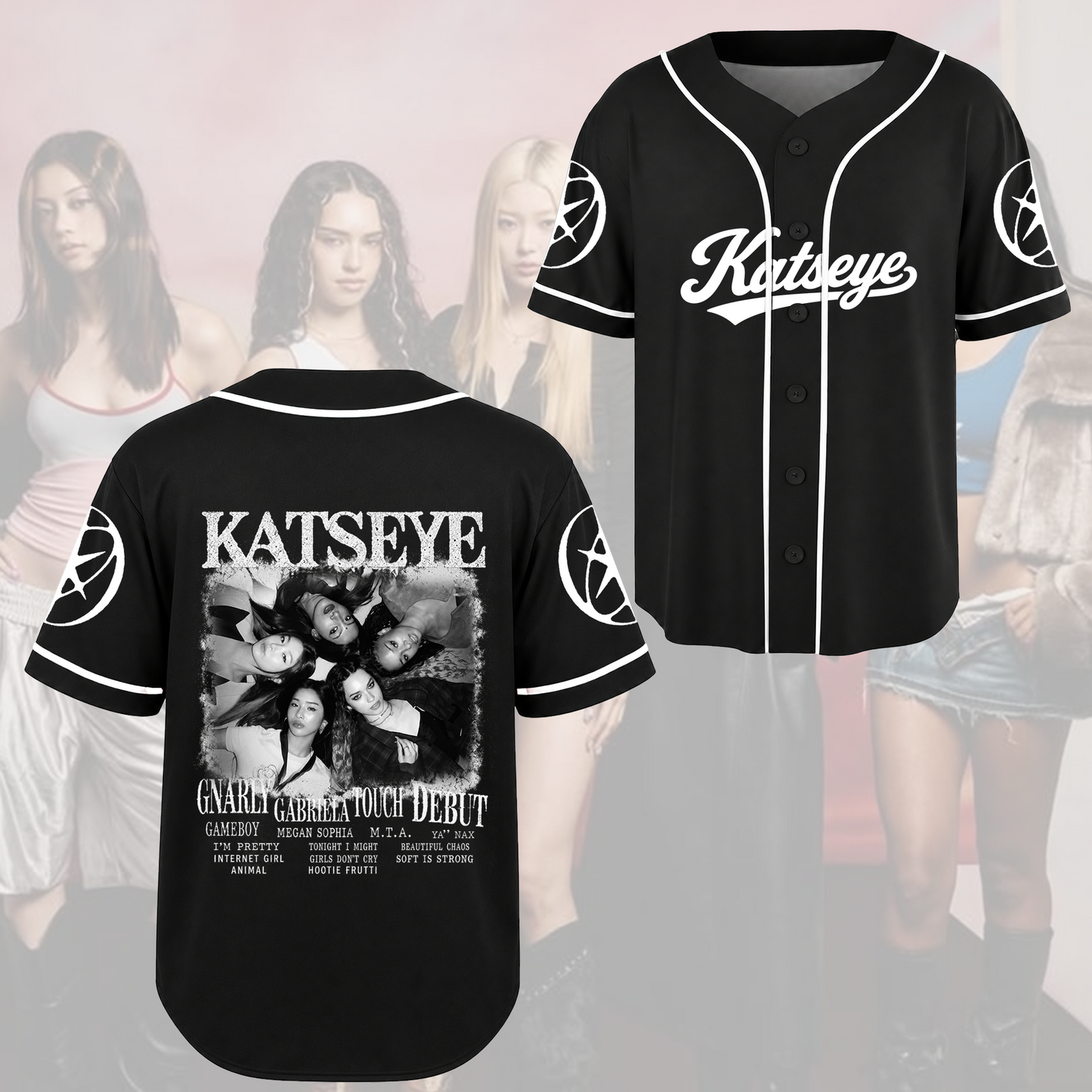 Untamed KATSEYE WILD Album Baseball Jersey Black Kpop Merch Gift For Fans