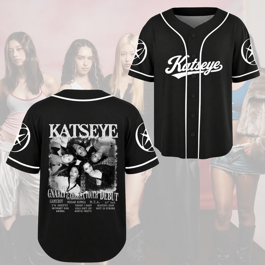Untamed KATSEYE WILD Album Baseball Jersey Black Kpop Merch Gift For Fans