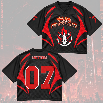 NCT 127 The Redline Tour Jaehyun Taeyong Mixed Mesh Jersey Fan Gifts
