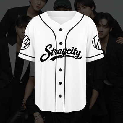 Sunny Grid Straycity Stray Kids Concert Baseball Jersey