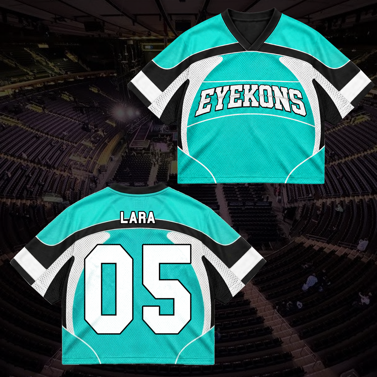 Grit Sporty Tribal Wave Eyekons Mixed Mesh Jersey Gift for Fans