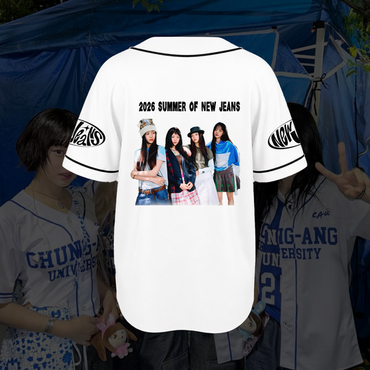 NewJeans Summer 2026 Concert Merch Casual Streetwear Baseball Jersey Fan Gifts