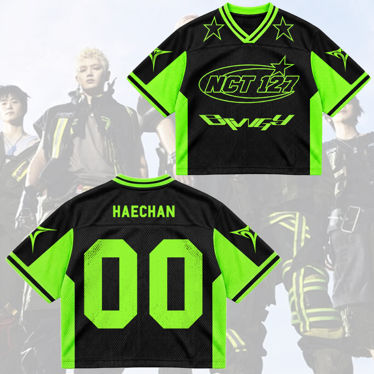 NCT 127 00 Blingy Album Futuristic Cyber Mixed Mesh Jersey Gift For Fans