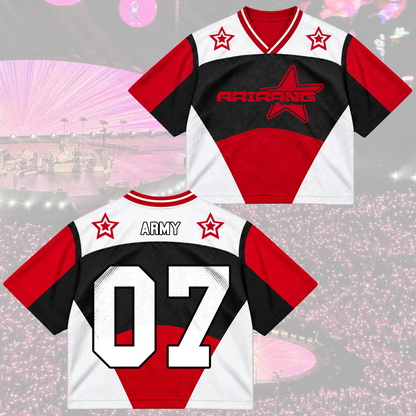 Savage Arirang Army Club All Members Futuristic Racing Mixed Mesh Jersey For Fans