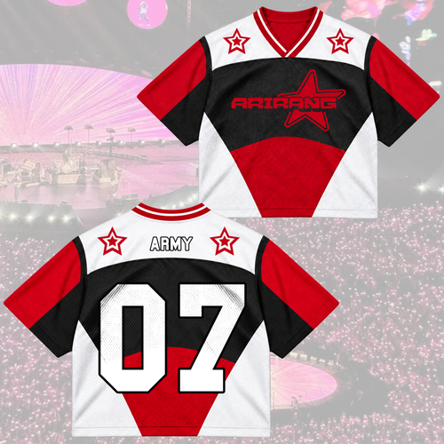 Savage Arirang Army Club All Members Futuristic Racing Mixed Mesh Jersey For Fans