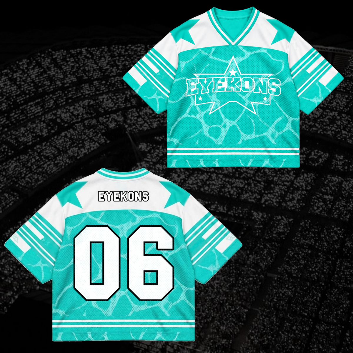 KATSEYE Wild Tour Sporty Purple Mixed Mesh Jersey für EYEKONS