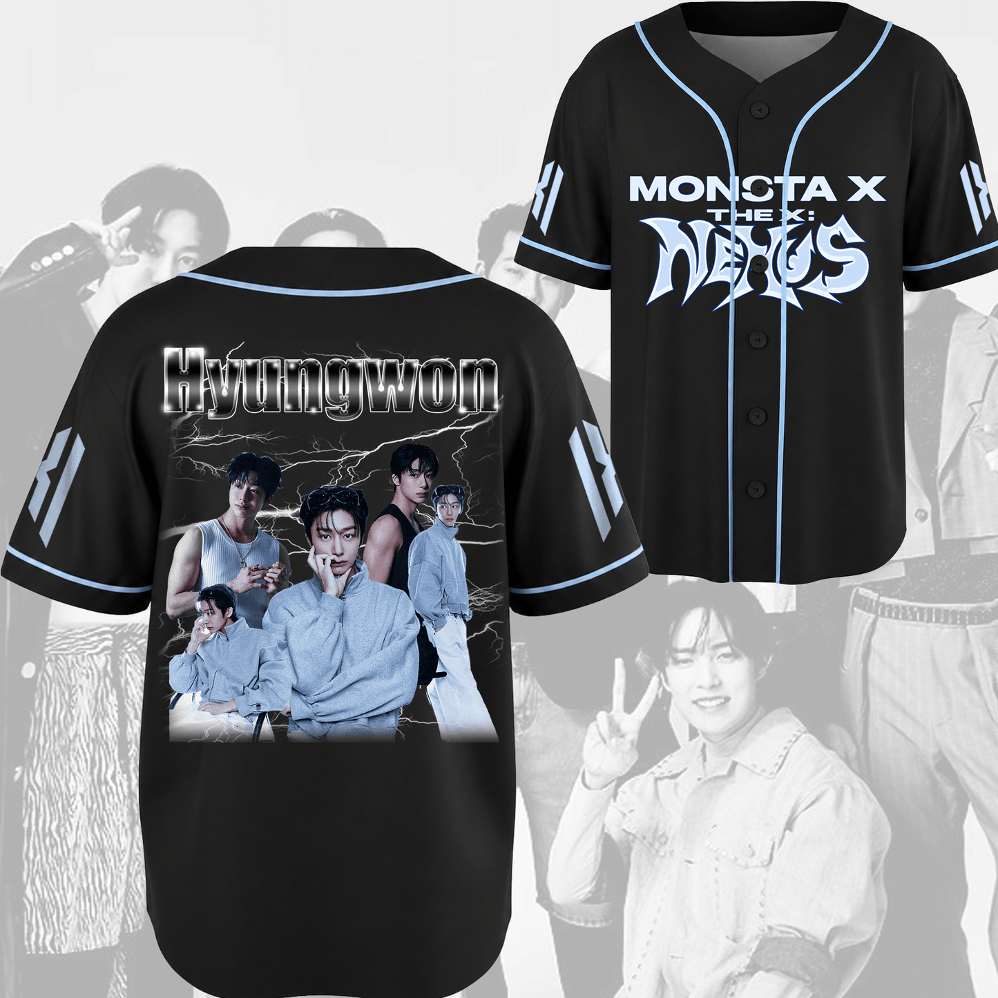 Monsta X World Tour  The X Nexus Baseball Jersey Fan Edition