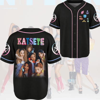 United Paths Katseye Tour OT6 Forever Baseball Jersey Fan Edition