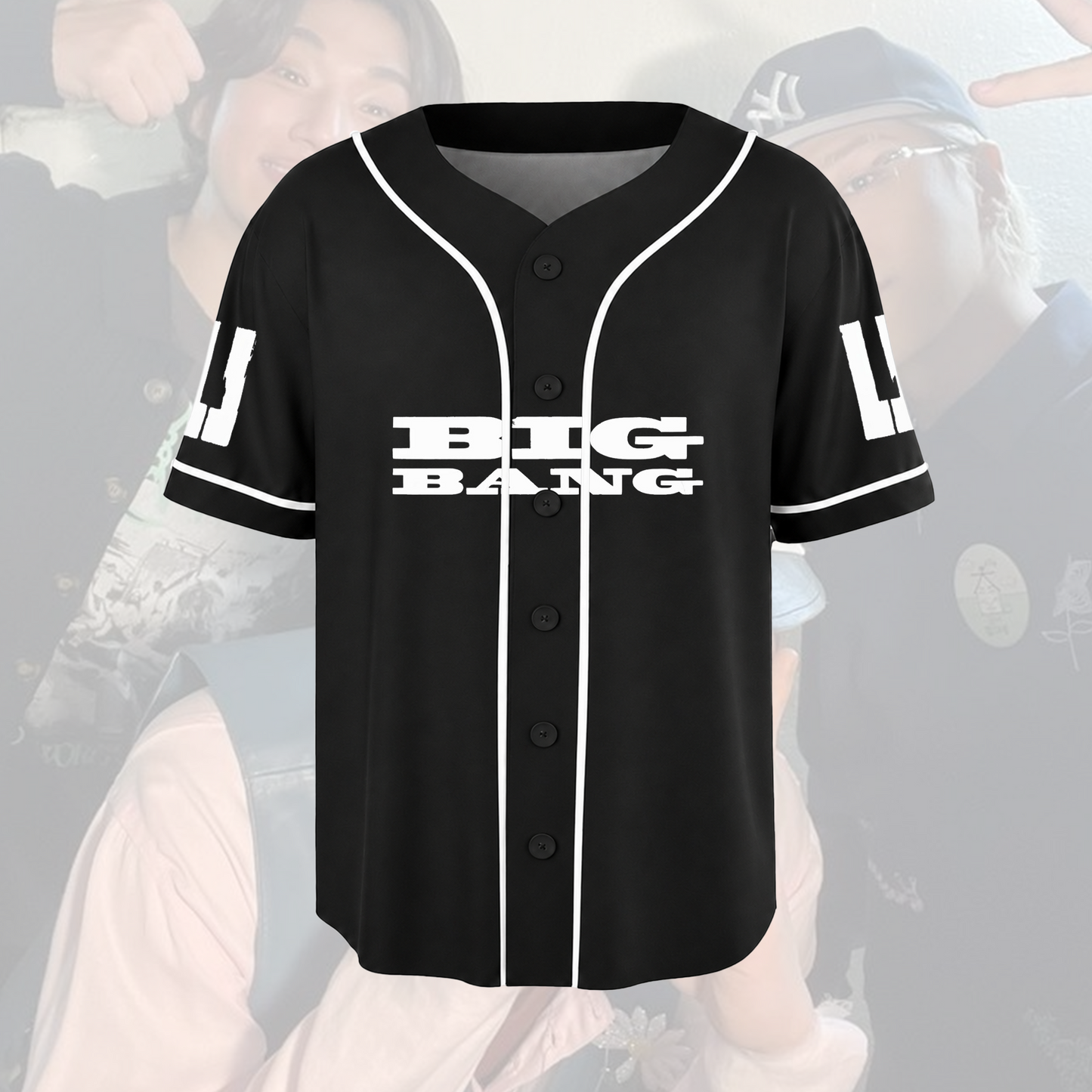 Retro BIGBANG Piano Style Baseball Jersey Biiig Cool Gift for Fans