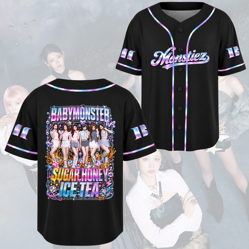 Vibrant The Choom World Tour Babymonster Baseball Jersey Fanmerch