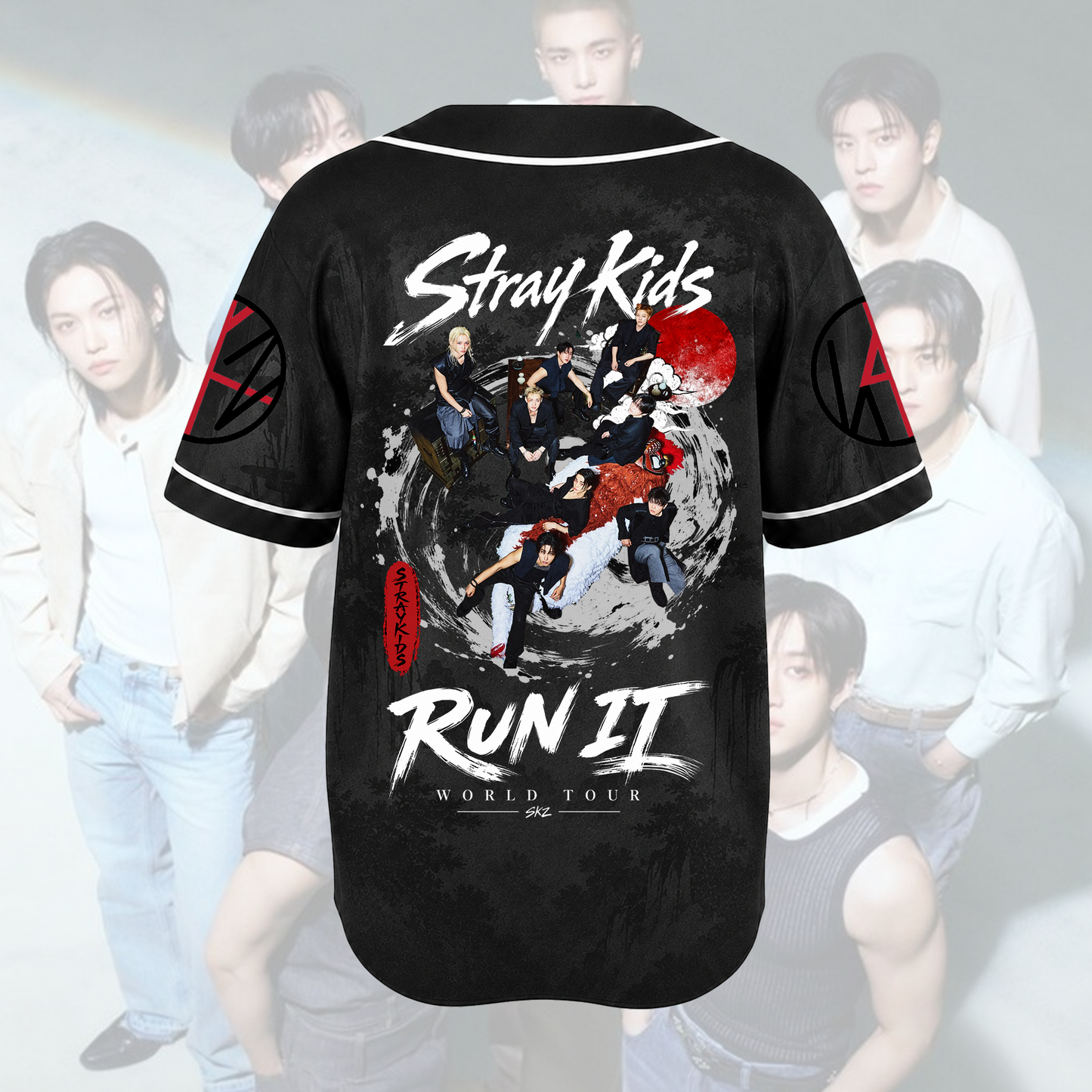 Massive Stray kids Run It World Tour This That Album Baseball Jersey Stay Edition