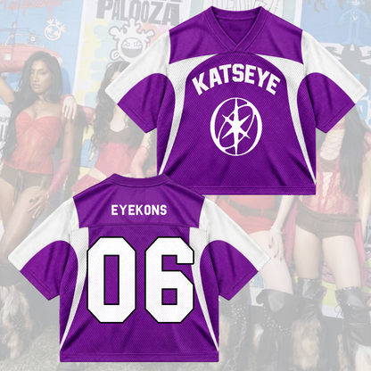 KATSEYE Wild Tour Sporty Purple Mixed Mesh Jersey For EYEKONS