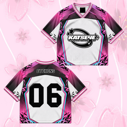 KATSEYE Wild Tour Sporty Purple Mixed Mesh Jersey für EYEKONS