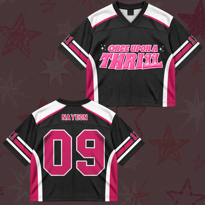 Vibrant TWICE Once Upon A Thr11l 11th Anniversary Cyber Grunge Mix Mesh Jersey For Once