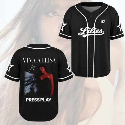Lisa Press Play Album Baseball Jersey Lilies 97 Kpop Merch Shirt