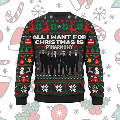 Dramatic P1Harmony All I Want For Christmas Is You Festive Reindeer Ugly Christmas Sweater For P1ece