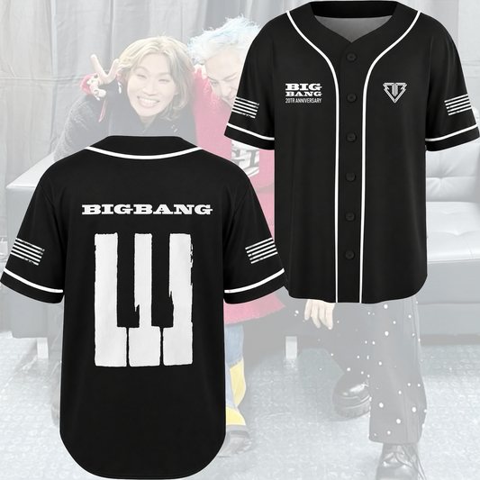 Bigbang 20th Anniversary Baseball Jersey Unisex Streetwear Gift For Fans