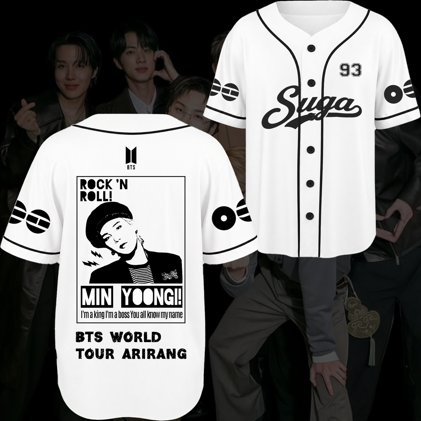 HipHop BTS Arirang World Tour Baseball Jersey Gift For Fans