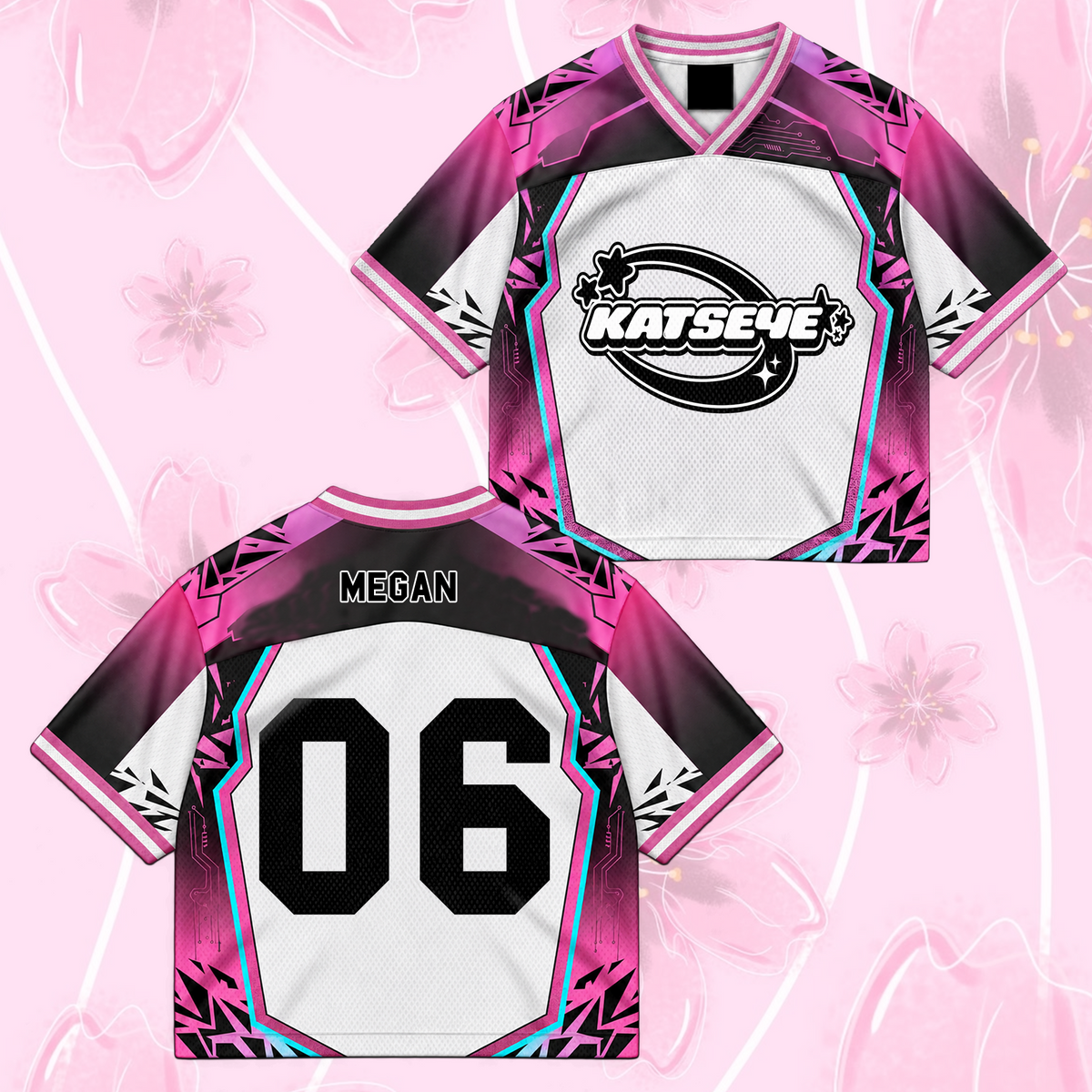 KATSEYE Wild Tour Sporty Purple Mixed Mesh Jersey für EYEKONS