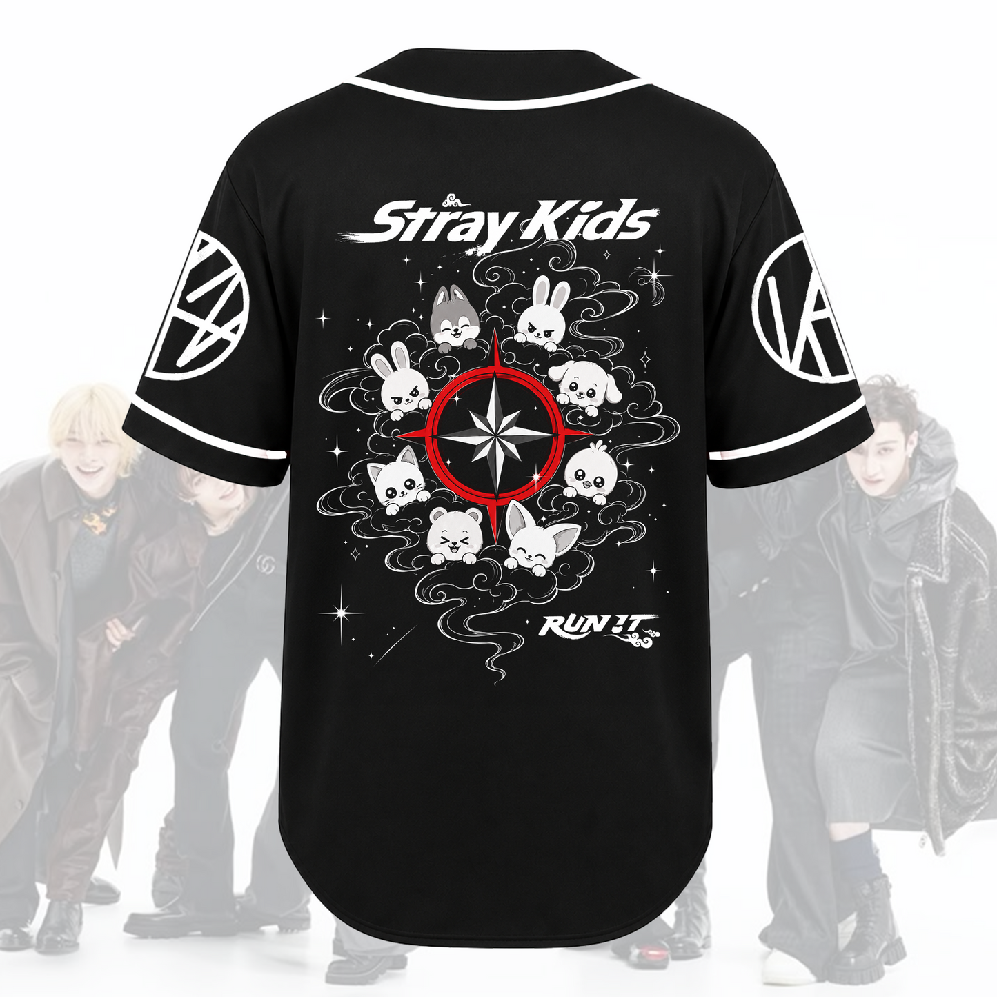 Skzoo Run It World Tour Stray kids Baseball Jersey Gift For Fans