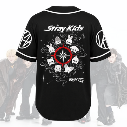 Skzoo Run It World Tour Stray kids Baseball Jersey Gift For Fans
