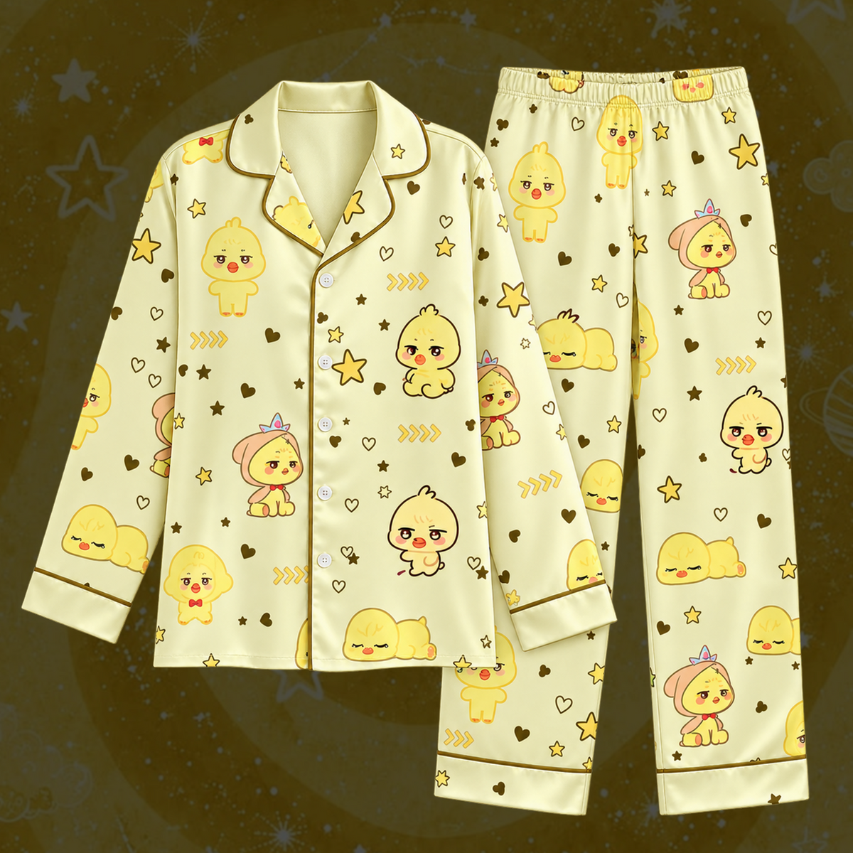 Charming ATEEZ Club Mingi Minway Mascot Pastel Coquette Pajama Set For Atiny