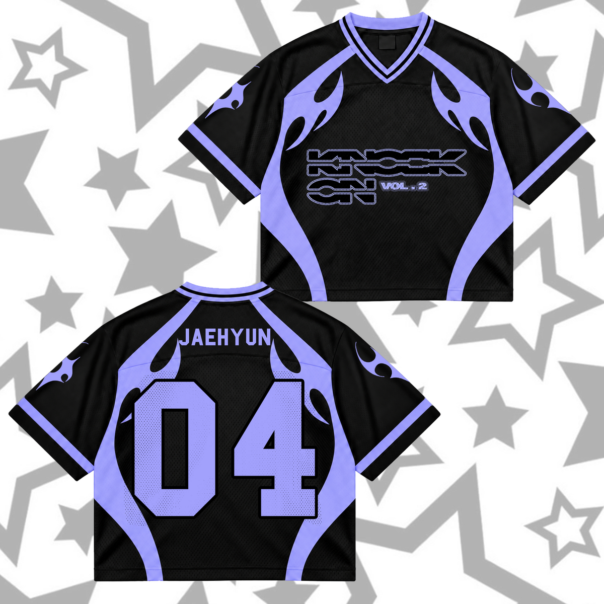 Vivid Knock On Onedoor Club All Members Cyber Grunge Mixed Mesh Jersey For Onedoor