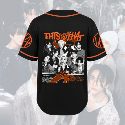 Stray Kids Album Tracklist Baseball Jersey Orange Streetwear Outfit Gift For Stay