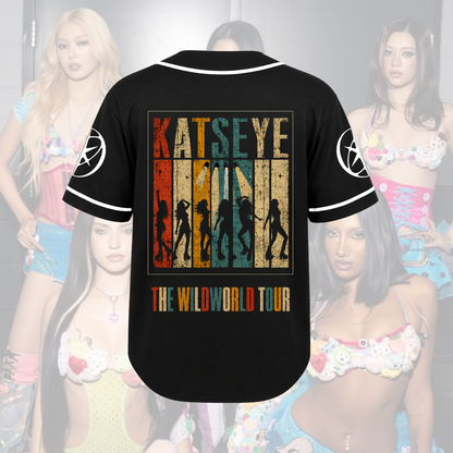 KATSEYE Distressed Vintage Tour Baseball  Jersey Gift For Fans