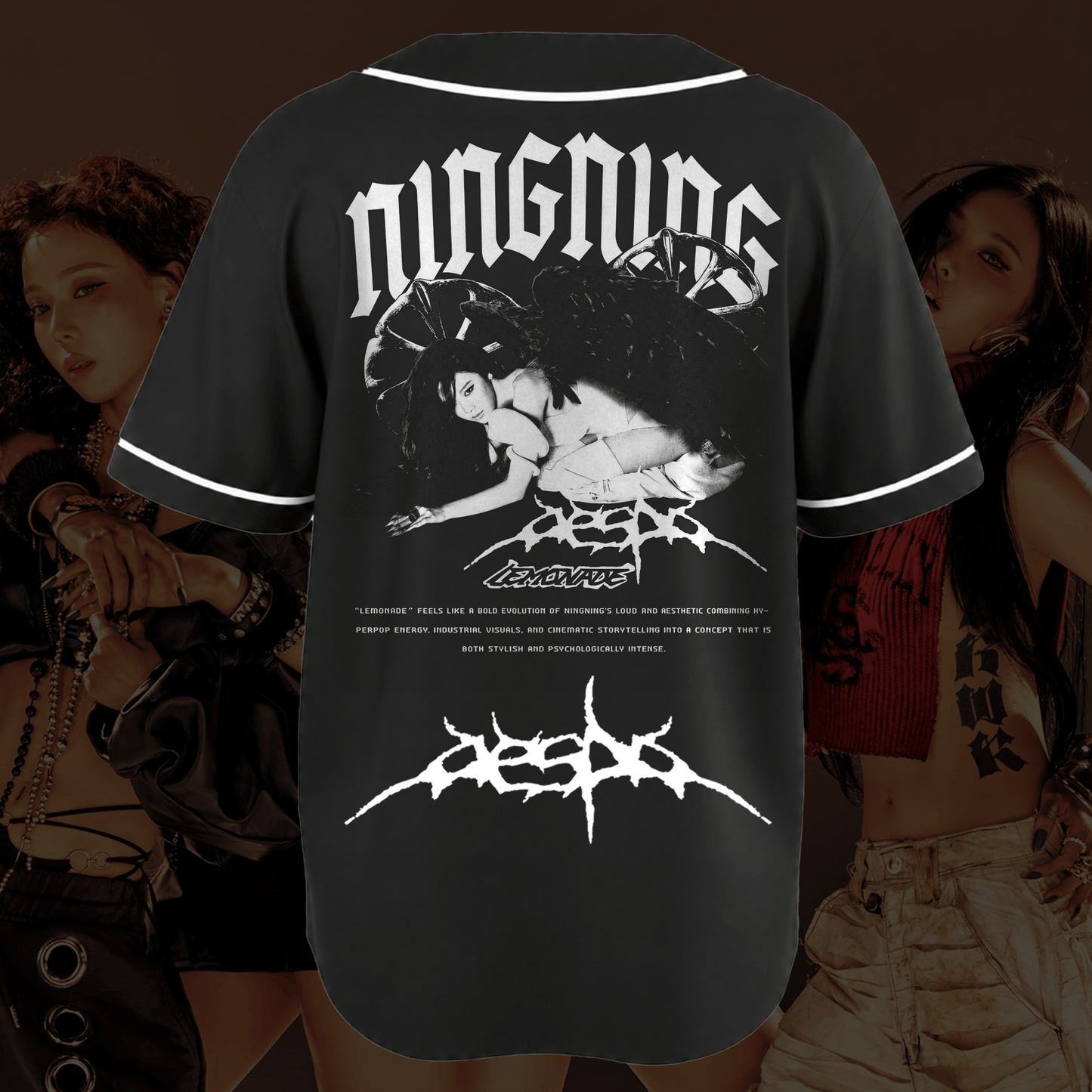 Aespa Ningning Lemonade Album Baseball Jersey Fan Edition