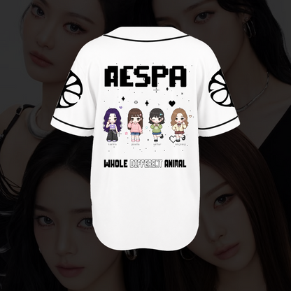 Cute Aespa Lemonade Album Concert Baseball Jersey Gift For Fans