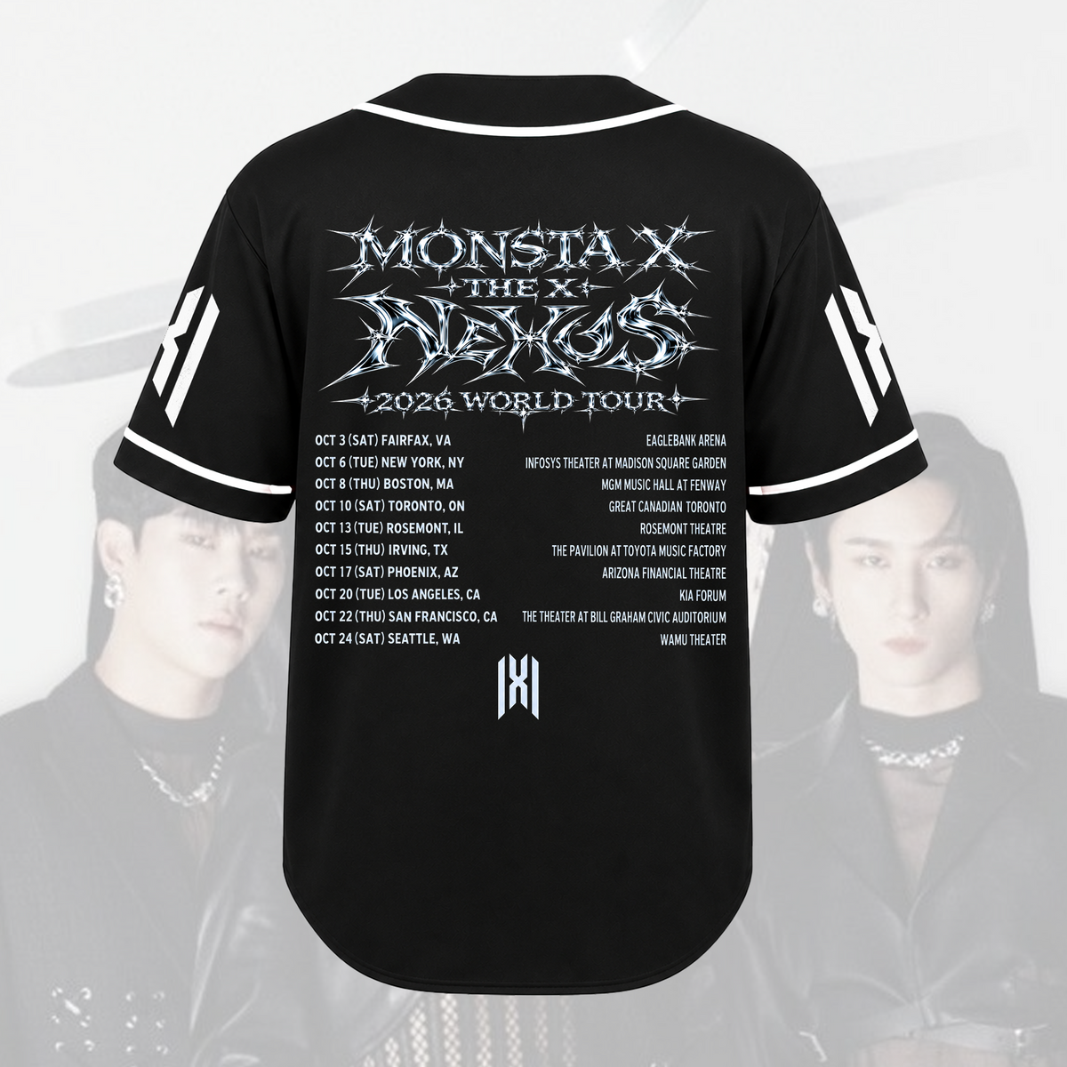MONSTA X Monbebe The Phase Tour Grunge Baseballtrikot Geschenk für Fans